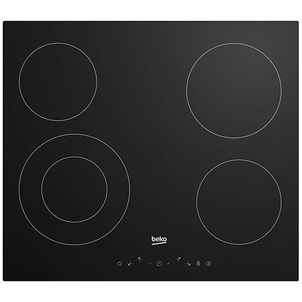 Beko HIC164402T 59cm Ceramic hob - Black-Platinum Appliances