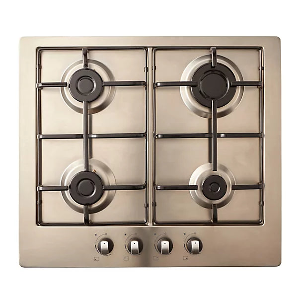 Cooke & Lewis GASUIT4 58cm Gas Hob - Inox-Platinum Appliances