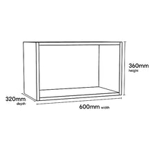 GoodHome Caraway Matt White Bridging Wall cabinet, (W)600mm (D)320mm-Platinum Appliances