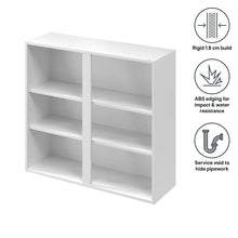 GoodHome Caraway Matt White Tall Wall cabinet, (W)1000mm (D)320mm-Platinum Appliances