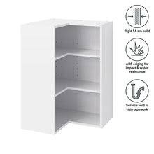 GoodHome Caraway Matt White Tall Wall cabinet, (W)630mm (D)320mm-Platinum Appliances