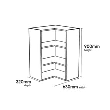 GoodHome Caraway Matt White Tall Wall cabinet, (W)630mm (D)320mm-Platinum Appliances