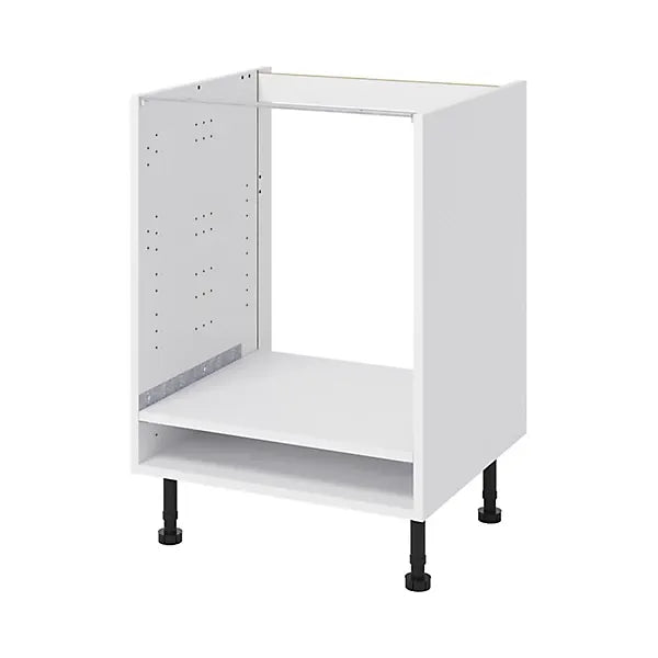 GoodHome Caraway White Oven housing Base unit, (W)600mm-Platinum Appliances