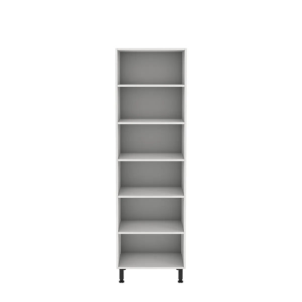 GoodHome Caraway White Standard Larder cabinet, (W)600mm-Platinum Appliances
