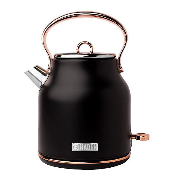 Haden Heritage 1.7L Black Kettle Cordless 3KW-Platinum Appliances
