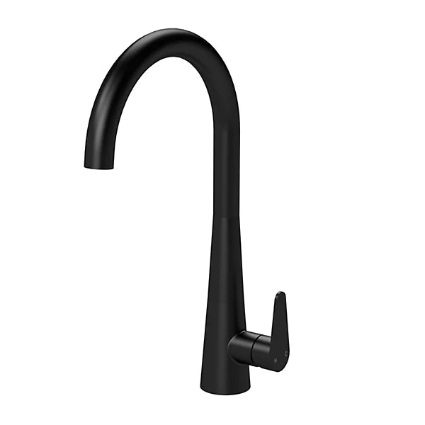 Kitchen Mono Mixer Tap with 1 Lever Handle, 398mm - Matt Black-Platinum Appliances