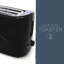 KitchenPerfected 4 Slice Long Slot Toaster - Black-Platinum Appliances