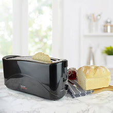 KitchenPerfected 4 Slice Long Slot Toaster - Black-Platinum Appliances
