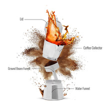 Royalford 9 Cups Italian Espresso Coffee Maker Moka Stove Top Macchinetta (450ml)-Platinum Appliances