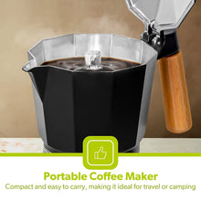 Royalford Italian Espresso Coffee Maker Stovetop Moka Percolator Pot (6 Cups/300ML)-Platinum Appliances