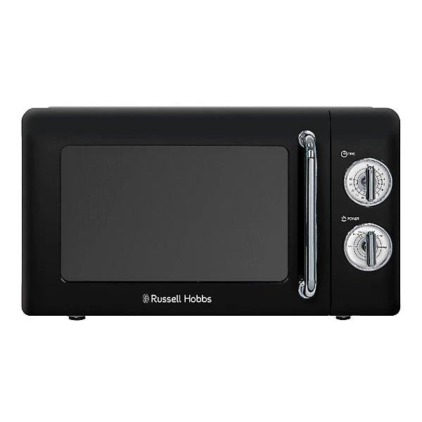 Russell Hobbs RHRETMM705B 17L 700W Black Compact Retro Solo Manual Microwave-Platinum Appliances
